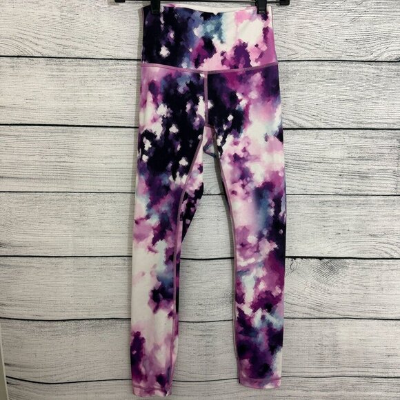 Lululemon Wunder Under Crop III Blooming Pixie Multi Leggings Size 4 - Picture 1 of 3